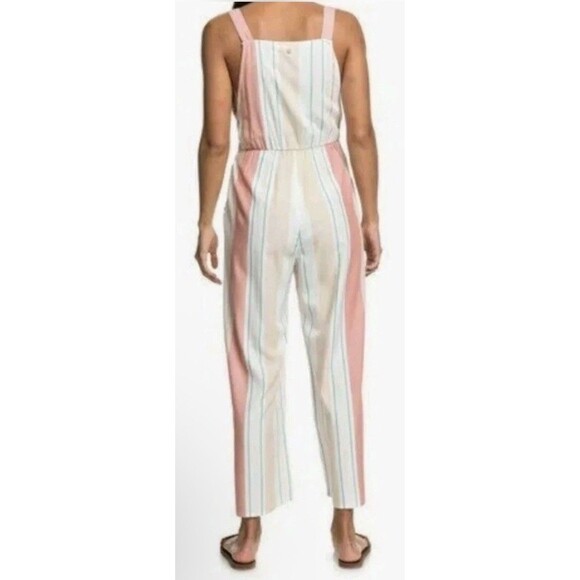 Roxy Women's From The Clouds Striped Multicolor Strappy Jumpsuit Size Small - Picture 2 of 5